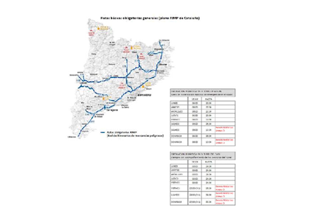 Restricciones al tráfico - RIMP 2023 / XIMP 2023 - Carreteras para  mercancías peligrosas