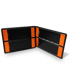 Panel naranja con números intercambiables (30x40 cm)