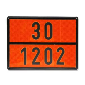 Panel naranja con numeración (30x40 cm)
