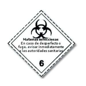 Etiqueta clase 6.2 (30x30 cm)